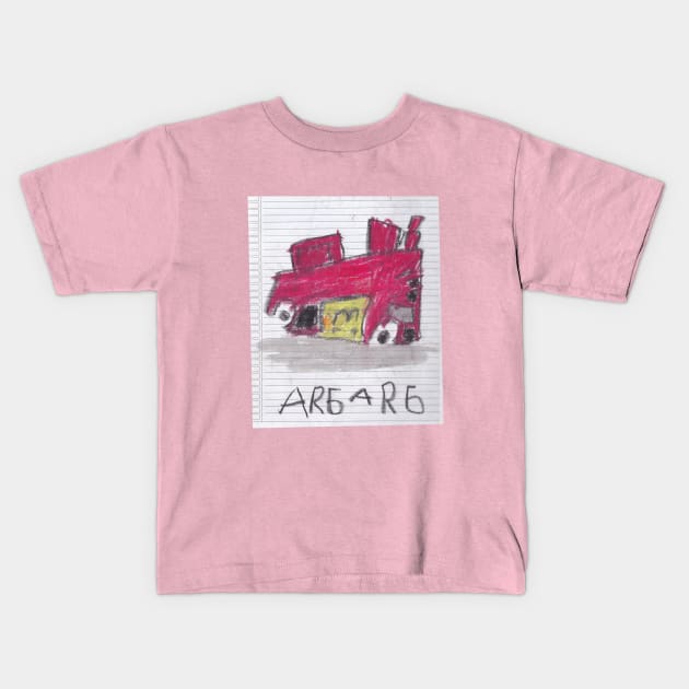 fire truck Kids T-Shirt by Aufar13